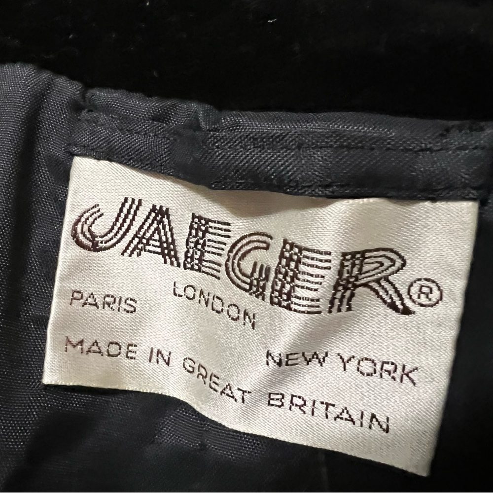 Vintage Jaeger Black Velvet Button Front Blazer Jacket Size Medium - Picture 10 of 11